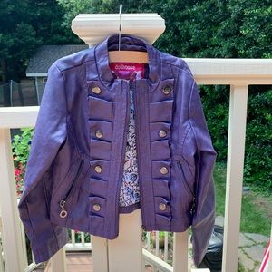 Kids Faux leather jacket size M (5/6)